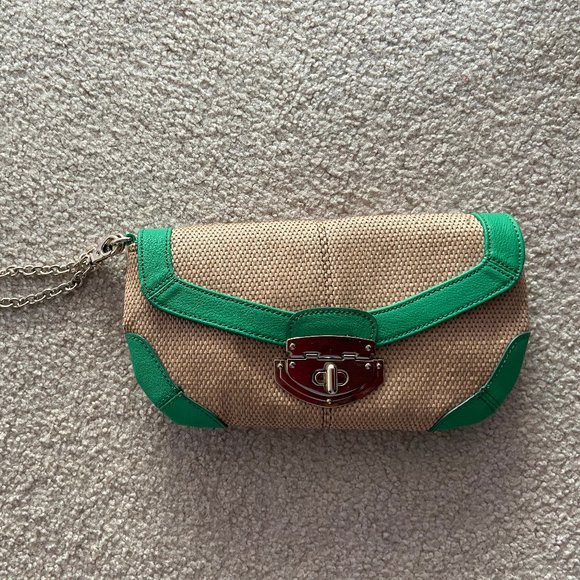 Green and Tan Bag - Picture 1 of 2